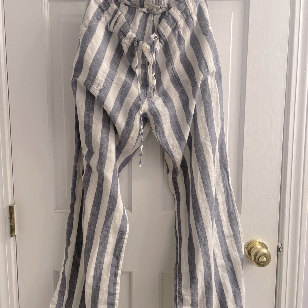 Just Living striped linen pants